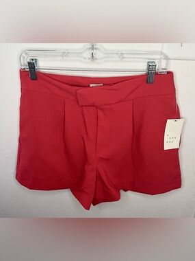 Red Tailored Dressy Shorts with Pockets -Size 8